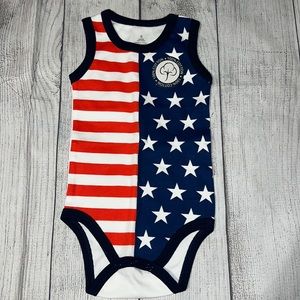 Unbranded American flag body suit size 6 months